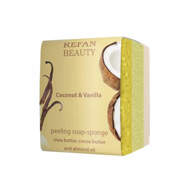 Sapone-spugna esfoliante Cocco e Vaniglia - 75gr 
