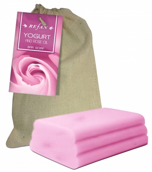 Barretta di sapone in sacchetto Yogurt & Olio di Rosa - 100 gr 