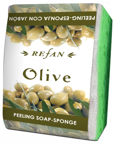Sapone-spugna esfoliante Olive 75 gr 