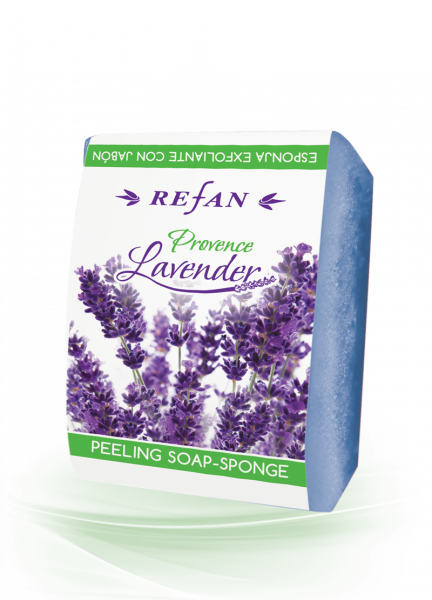 Sapone-spugna esfoliante Lavanda di Provenza - 75 gr 