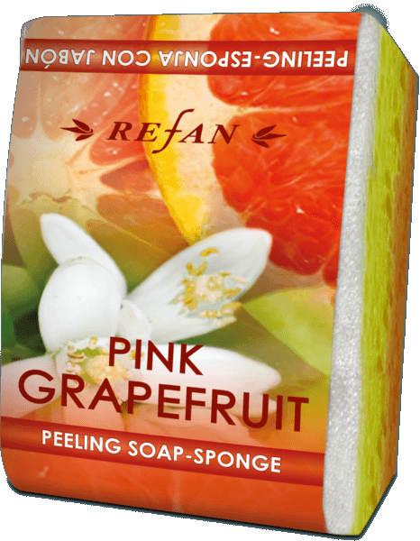 Sapone-spugna esfoliante Pompelmo Rosa - 75 gr 
