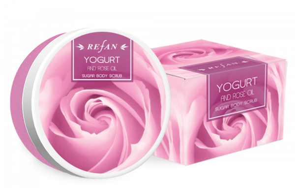 Scrub corpo allo zucchero Yogurt & Olio di Rosa - 240 gr 